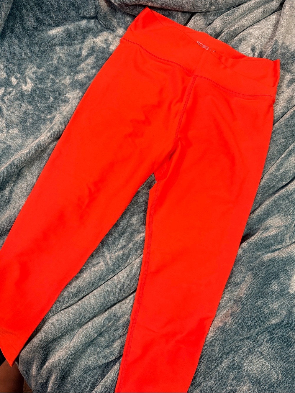 BCBG Paris Light Salmon Orange High-Rise Active Leggings